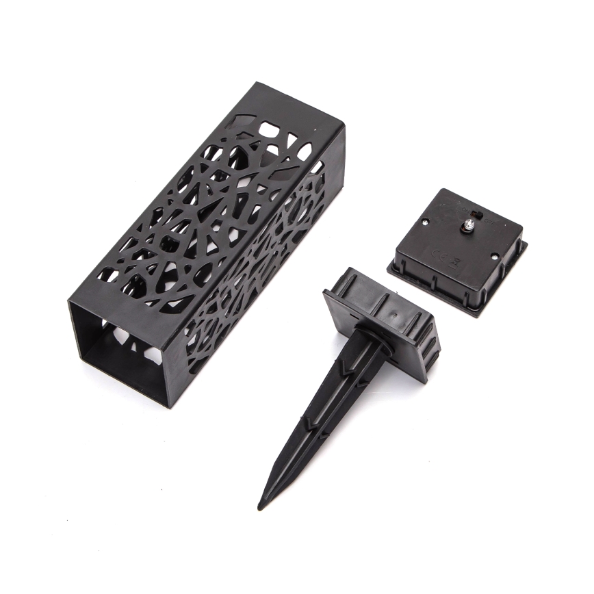Aigostar - Lámpara solar LED LED/0,006W/1,2V 28,5cm negro 100 mAh 6500K  IP44