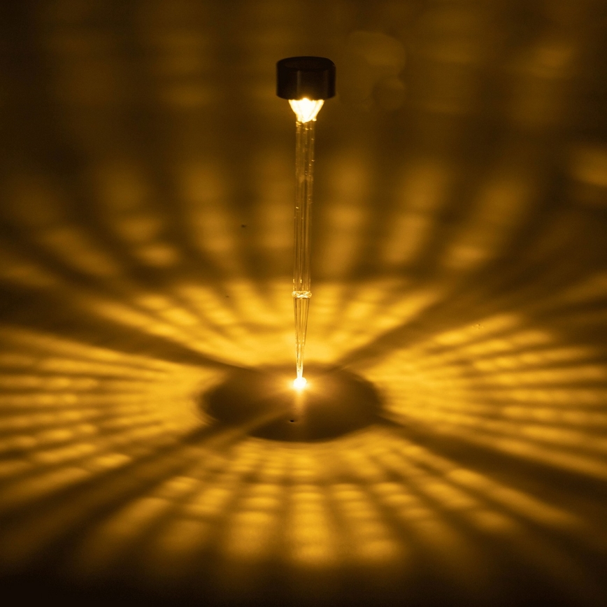 Aigostar - Lámpara solar LED LED/0,006W/1,2V 32cm cromo mate 200 mAh 2700K IP44