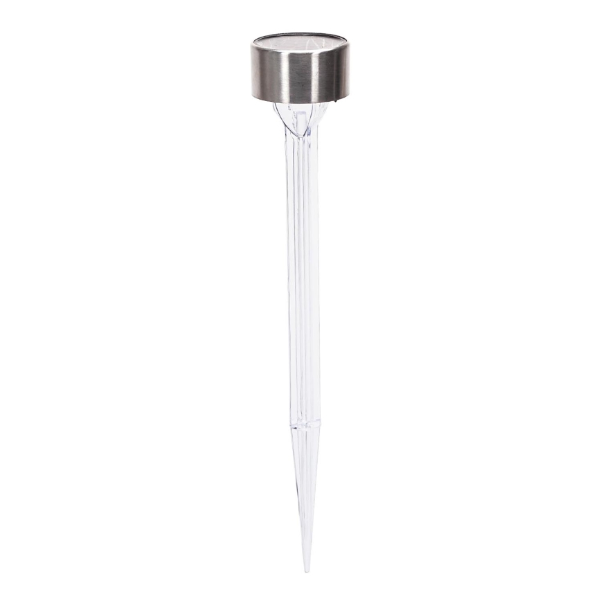 Aigostar - Lámpara solar LED LED/0,006W/1,2V 32cm cromo mate 200 mAh 2700K IP44
