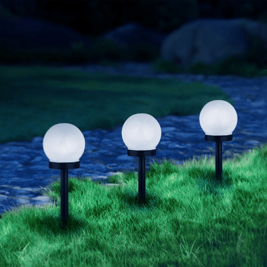 Aigostar - Lámpara solar LED LED/0,006W/1,2V 33cm 40 mAh negro 6500K IP44