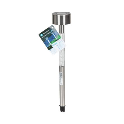 Aigostar - Lámpara solar LED LED/0,006W/1,2V 36,7cm cromo mate 6500K IP44