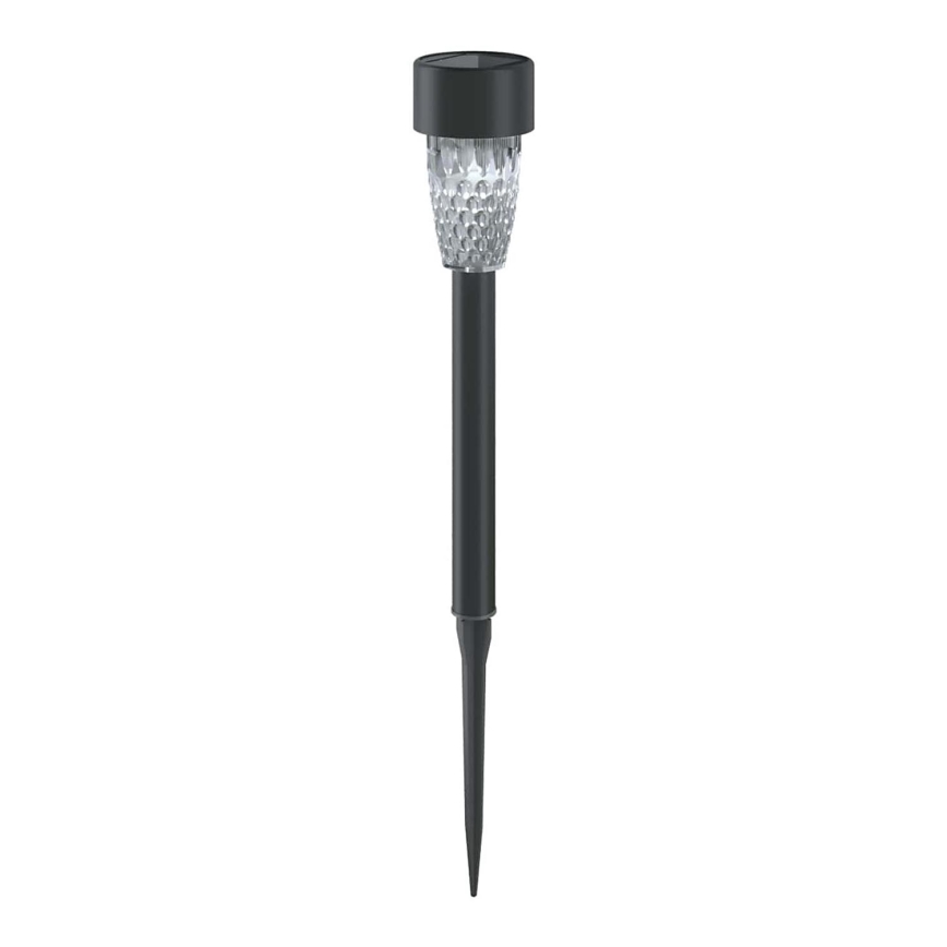 Aigostar - Lámpara solar LED LED/0,006W/1,2V 40 mAh 29,7 cm negro 6500K IP44