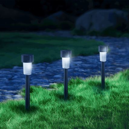 Aigostar - Lámpara solar LED LED/0,006W/1,2V 40mAh 6500K IP44 29,5 cm