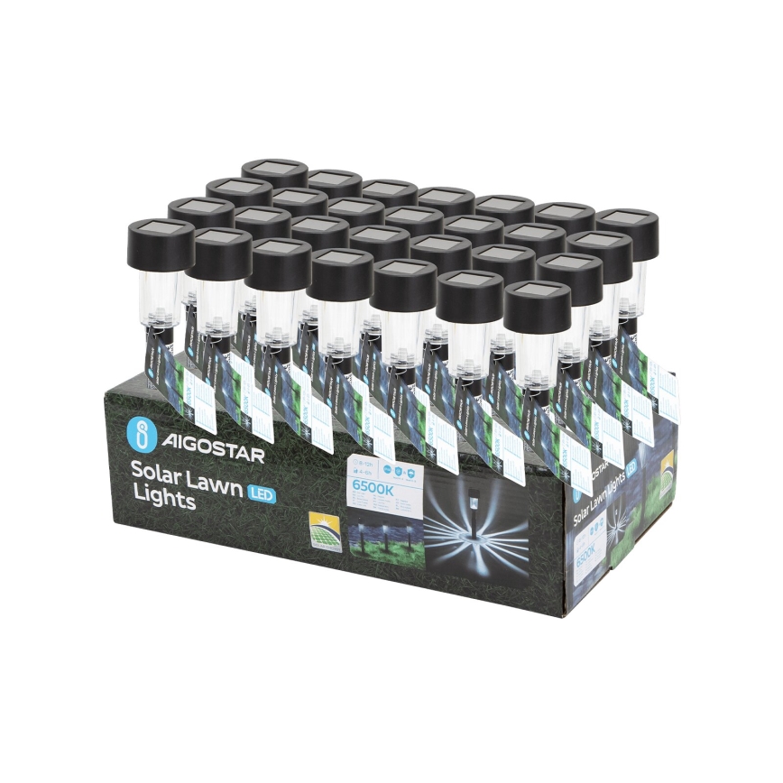 Aigostar - Lámpara solar LED LED/0,006W/1,2V 40mAh 6500K IP44 29,5 cm