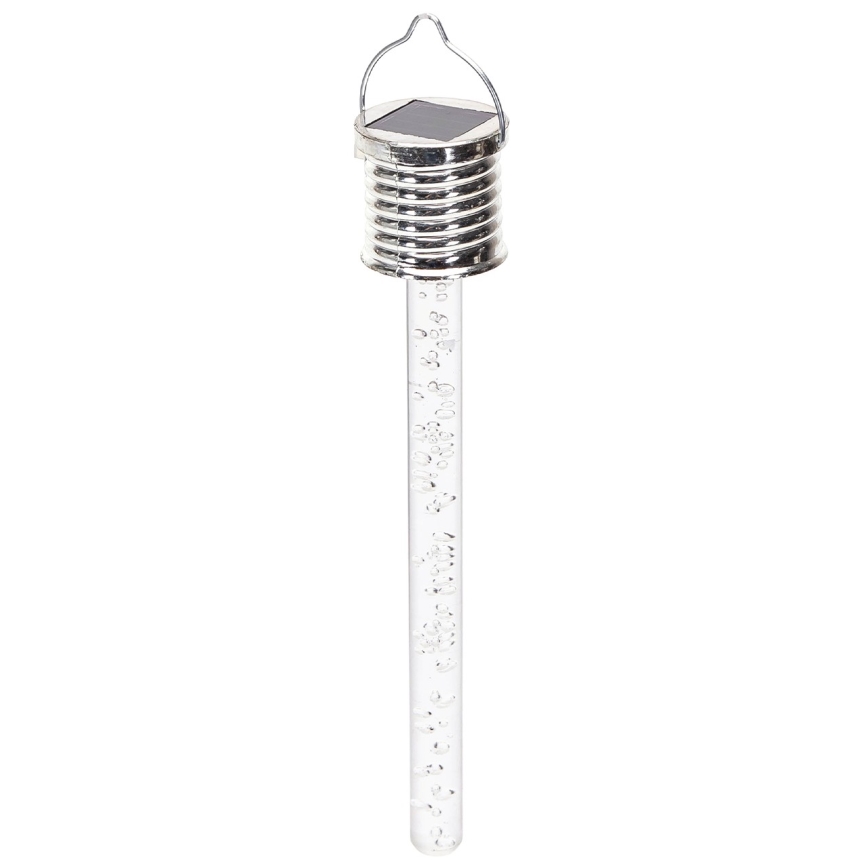 Aigostar - Lámpara solar LED LED/0,006W/1,2V cromo 40 mAh 6500K IP44