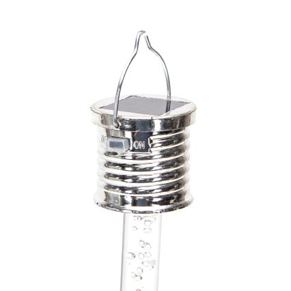 Aigostar - Lámpara solar LED LED/0,006W/1,2V cromo 40 mAh 6500K IP44