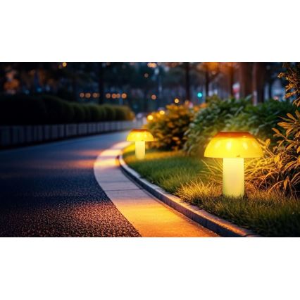 Aigostar - Lámpara solar LED LED/0,024W/1,2V 200 mAh 2700K IP44 boleto