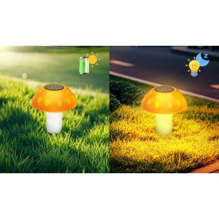 Aigostar - Lámpara solar LED LED/0,024W/1,2V 200 mAh 2700K IP44 boleto