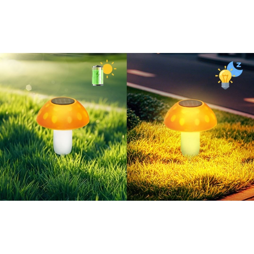 Aigostar - Lámpara solar LED LED/0,024W/1,2V 200 mAh 2700K IP44 boleto