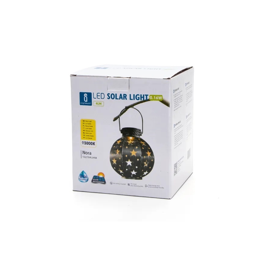Aigostar - Lámpara solar LED LED/0,16W/2V 3000K IP44 400 mAh