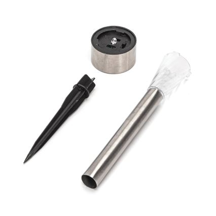 Aigostar - Lámpara solar LED LED/2V IP44 40 mAh cromo mate