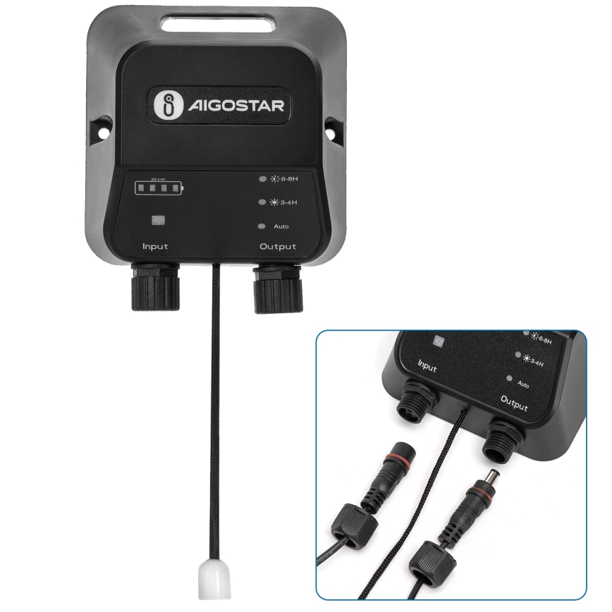 Aigostar - Lámpara solar LED LED/70W/12V 6000 mAh 6500K diá. 20,5 cm + control remoto