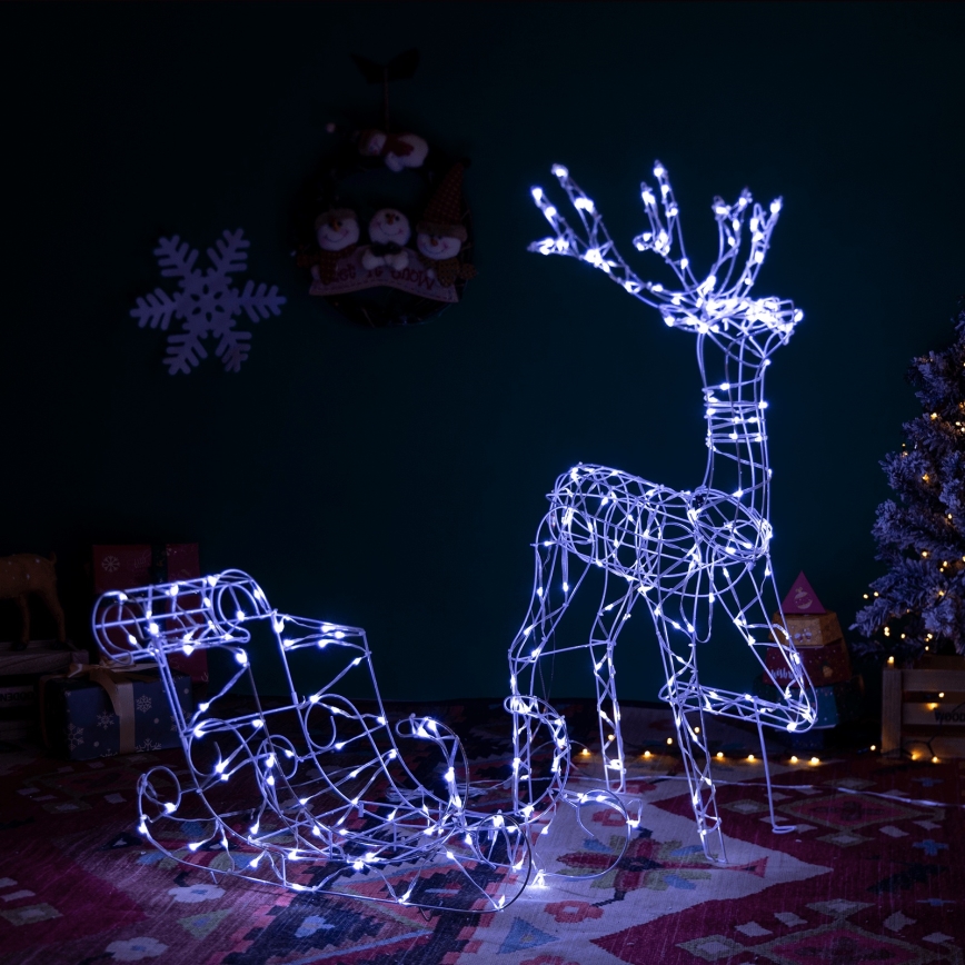 Aigostar - Decoración LED de exterior LED/3,6W/31/230V 6500K 90/45cm IP44 reno con trineo