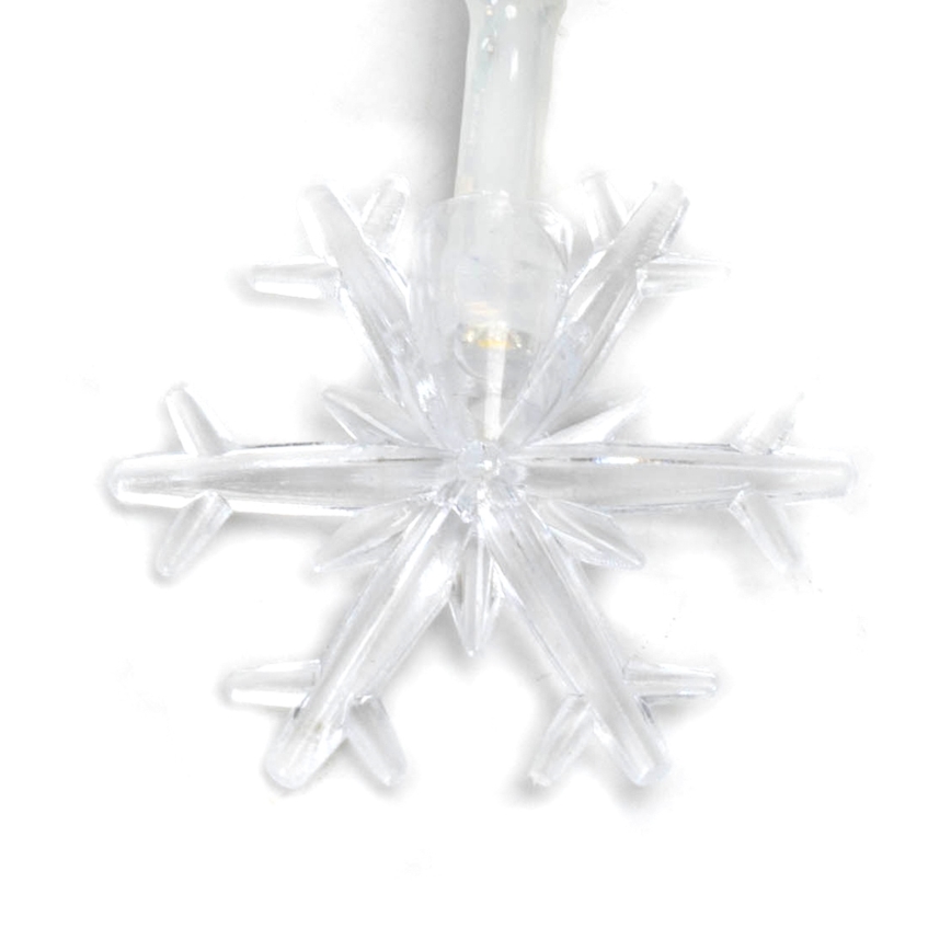 Aigostar - LED  guirnalda 10xLED/3xAA 1,5m blanco cálido copos de nieve