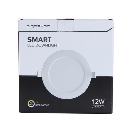 Aigostar - LED Lámpara de techo regulable 12W/230V diámetro 17 cm Wi-Fi