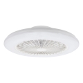 Aigostar - LED Plafón regulable con ventilador LED/40W/230V 2700-6500K diá. 48,5 cm blanco + control remoto