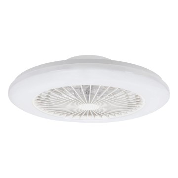 Aigostar - LED Plafón regulable con ventilador LED/40W/230V 2700-6500K diá. 48,5 cm blanco + control remoto