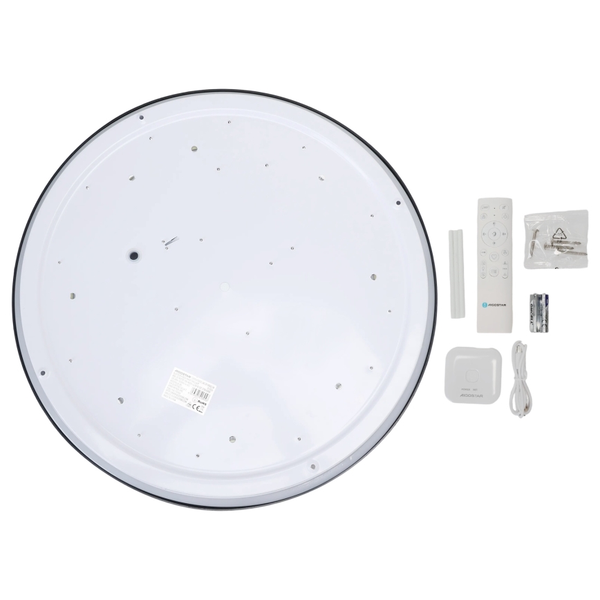 Aigostar - LED Plafón regulable con ventilador MESH LED/40W/230V 2700-6500K negro + control remoto