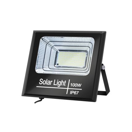 Aigostar - LED Proyector solar regulable LED/100W/3,2V IP67 2000 mAh + control remoto
