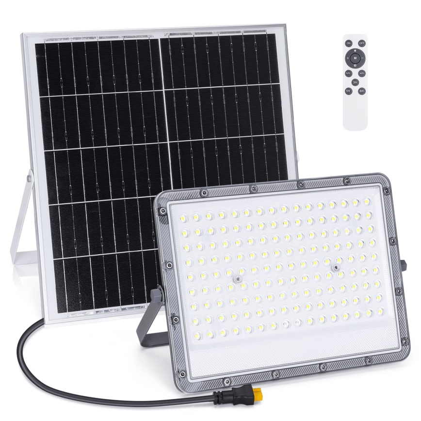 Aigostar - LED Proyector solar regulable LED/200W/3,4V 20000 mAh IP65 + control remoto
