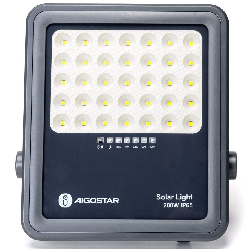 Aigostar - LED Proyector solar regulable LED/200W/3,4V IP65 15000 mAh + control remoto