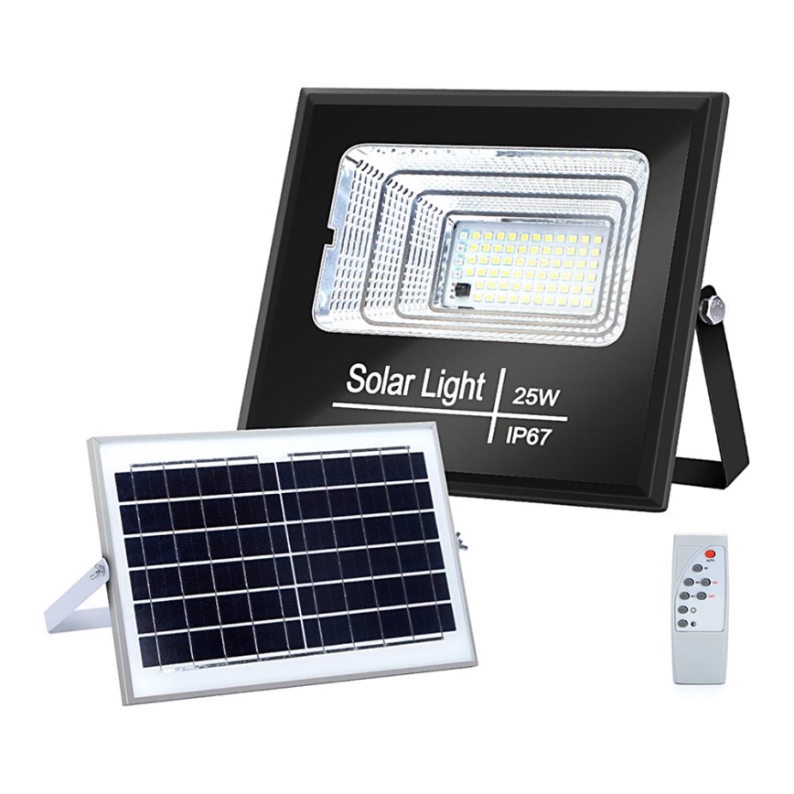 Aigostar - LED Proyector solar regulable LED/25W/3,2V IP67 5000 mAh + control remoto
