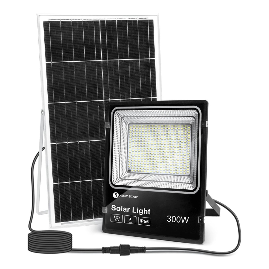 Aigostar - LED Proyector solar regulable LED/300W/3,2V IP66 25000 mAh + control remoto