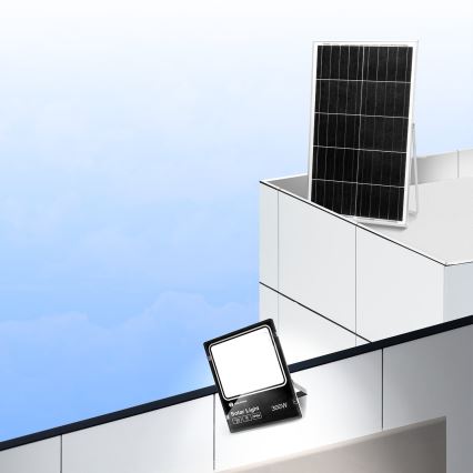 Aigostar - LED Proyector solar regulable LED/300W/3,2V IP66 25000 mAh + control remoto