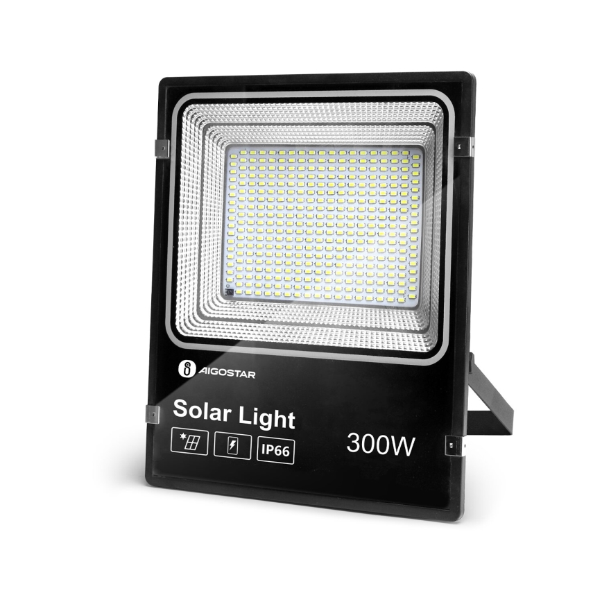 Aigostar - LED Proyector solar regulable LED/300W/3,2V IP66 25000 mAh + control remoto