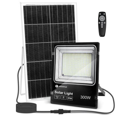 Aigostar - LED Proyector solar regulable LED/300W/3,2V IP66 25000 mAh + control remoto