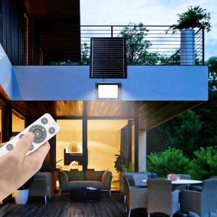 Aigostar - LED Proyector solar regulable LED/300W/3,4V IP65 20000 mAh + control remoto