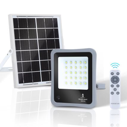 Aigostar - LED Proyector solar regulable LED/50W/3,2V IP65 6000 mAh + control remoto