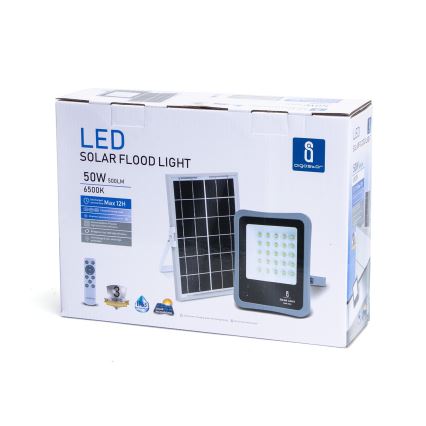 Aigostar - LED Proyector solar regulable LED/50W/3,2V IP65 6000 mAh + control remoto