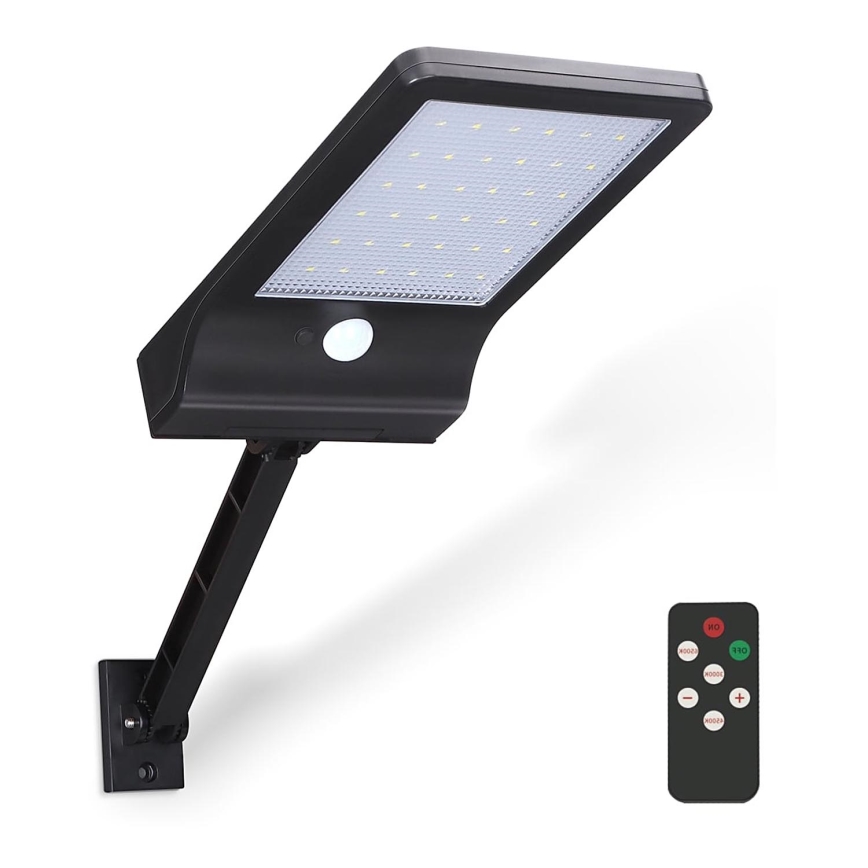 Aigostar - LED Regulable solar lámpara con sensor LED/2,3W/5,5V IP65 1800 mAh + control remoto