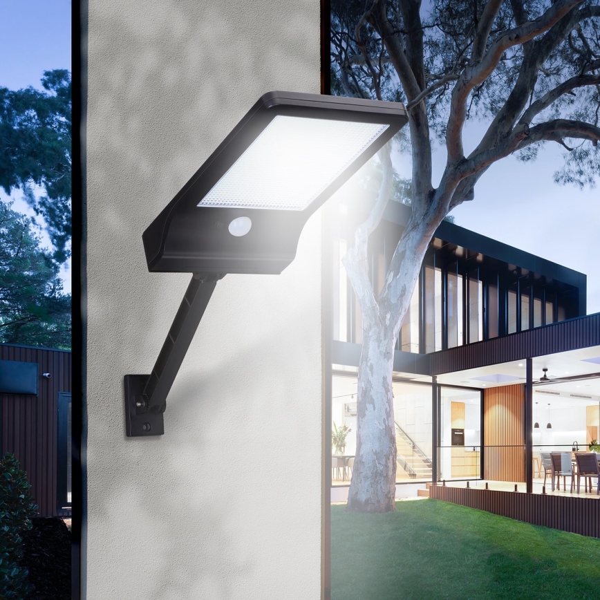 Aigostar - LED Regulable solar lámpara con sensor LED/2,3W/5,5V IP65 1800 mAh + control remoto