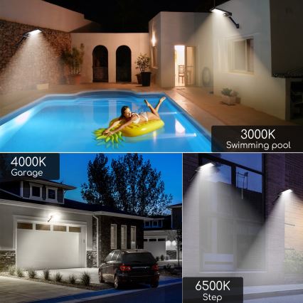 Aigostar - LED Regulable solar lámpara con sensor LED/2,3W/5,5V IP65 1800 mAh + control remoto