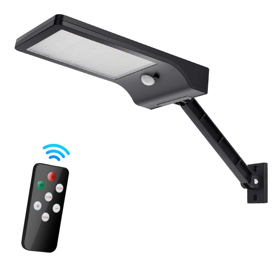 Aigostar - LED Regulable solar lámpara con sensor LED/2,3W/5,5V IP65 1800 mAh + control remoto