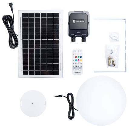 Aigostar - Lámpara exterior LED RGB regulable MESH LED/35W/3,7V 4000mAh 2700-6500K IP65 diámetro 30 cm