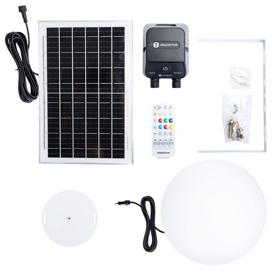 Aigostar - Lámpara exterior LED RGB regulable MESH LED/35W/3,7V 4000mAh 2700-6500K IP65 diámetro 30 cm