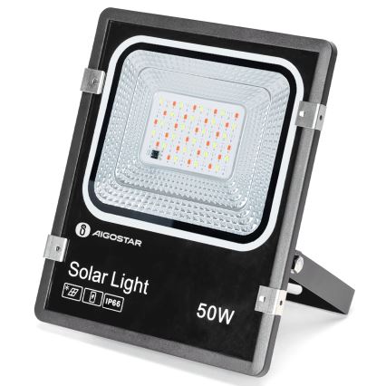 Aigostar - LED RGB Proyector solar regulable LED/50W/3,2V IP66 4000 mAh + control remoto