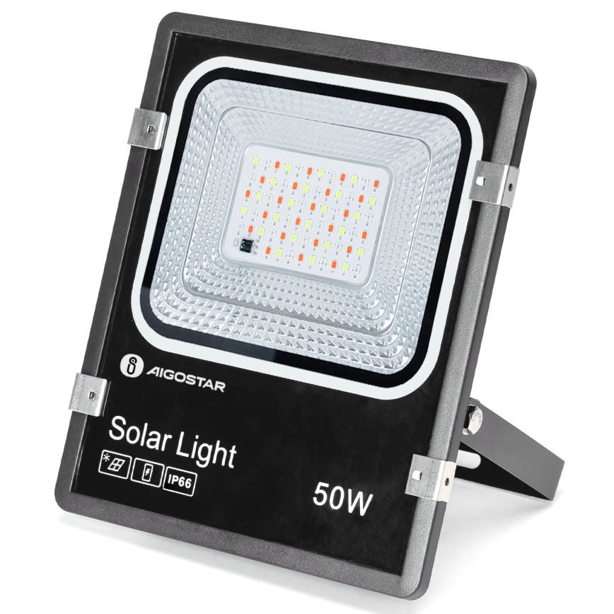 Aigostar - LED RGB Proyector solar regulable LED/50W/3,2V IP66 4000 mAh + control remoto