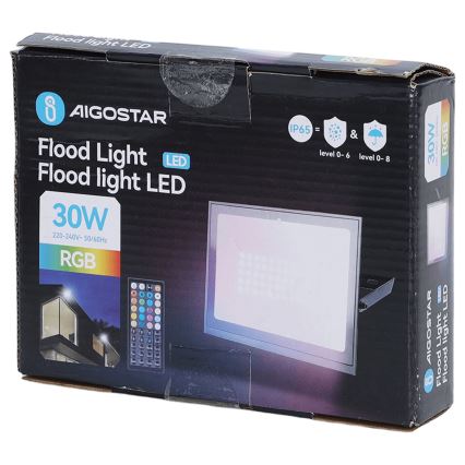 Aigostar - Proyector LED RGB LED/30W/230V IP65 + mando a distancia