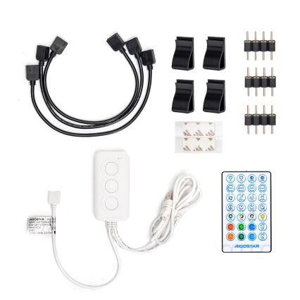 Aigostar - Tira LED RGB Smart Dimmable 4x0,5m LED/4,5W/5V Wi-Fi + control remoto