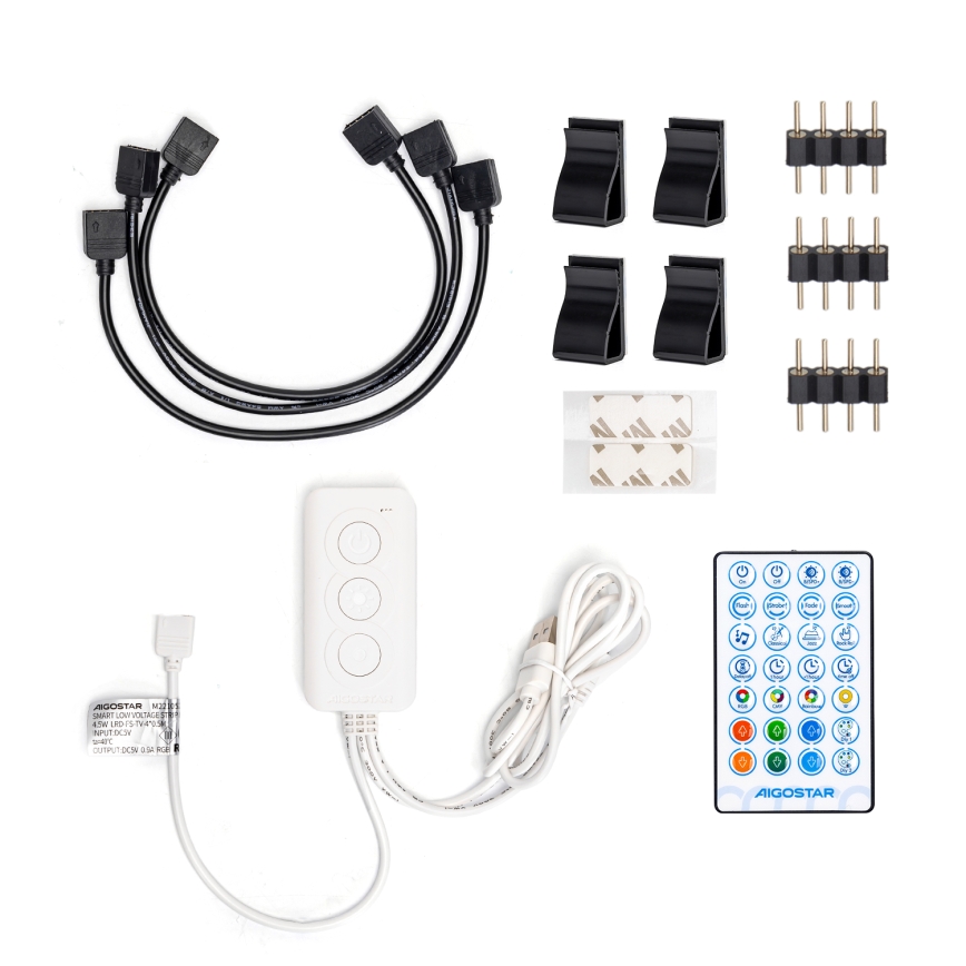 Aigostar - Tira LED RGB Smart Dimmable 4x0,5m LED/4,5W/5V Wi-Fi + control remoto