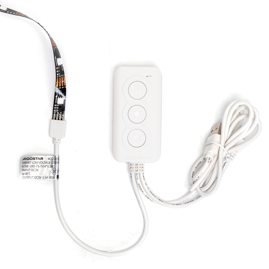 Aigostar - Tira LED RGB Smart Dimmable 4x0,5m LED/4,5W/5V Wi-Fi + control remoto