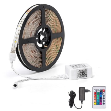 Aigostar - LED RGB Tira regulable 6,5m LED/16,5W/12/230V 3000K Wi-Fi