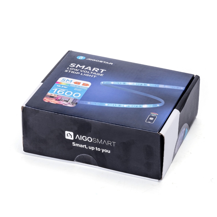 Aigostar - LED RGB Tira regulable 6,5m LED/16,5W/12/230V 3000K Wi-Fi