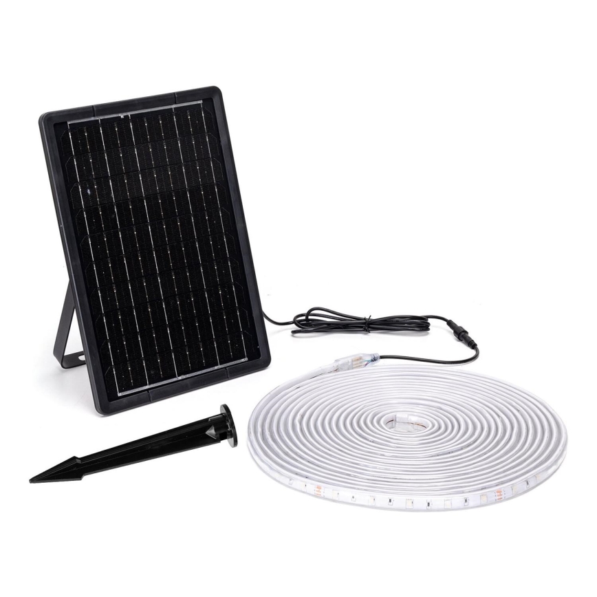 Aigostar - LED RGB Tira solar regulable LED/10W/3,2V 10 m IP65 8000 mAh + control remoto