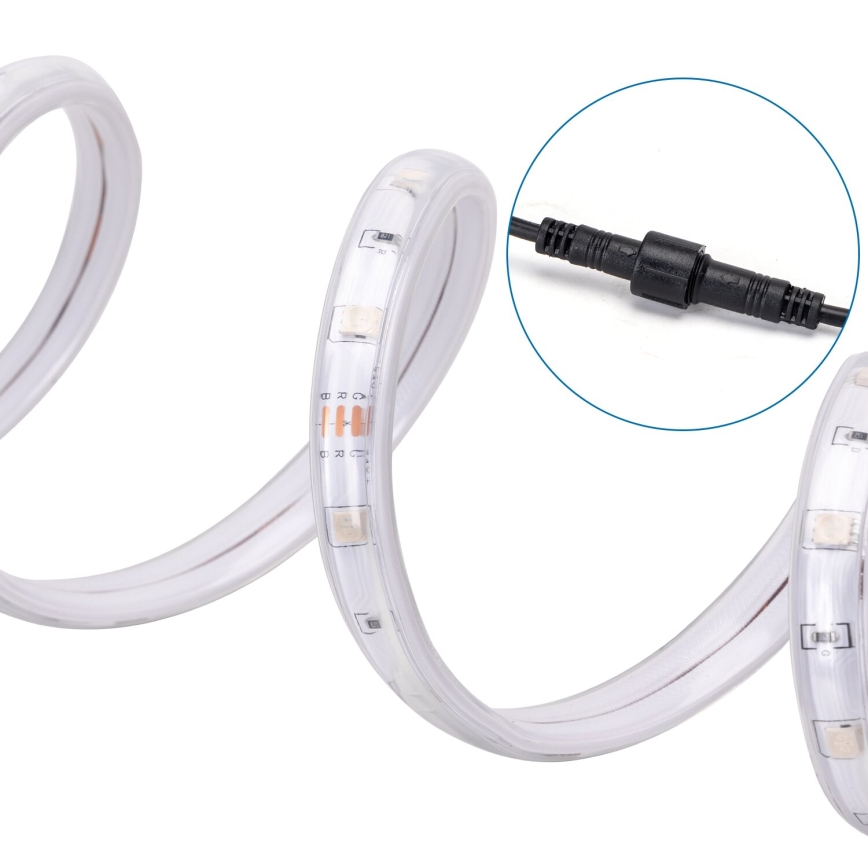 Aigostar - LED RGB Tira solar regulable LED/10W/3,2V 10 m IP65 8000 mAh + control remoto