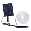 Aigostar - LED RGB Tira solar regulable LED/5W/3,2V 5+2m IP65 4000 mAh + control remoto